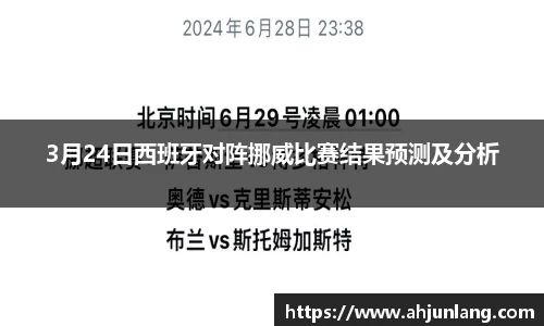 3月24日西班牙对阵挪威比赛结果预测及分析